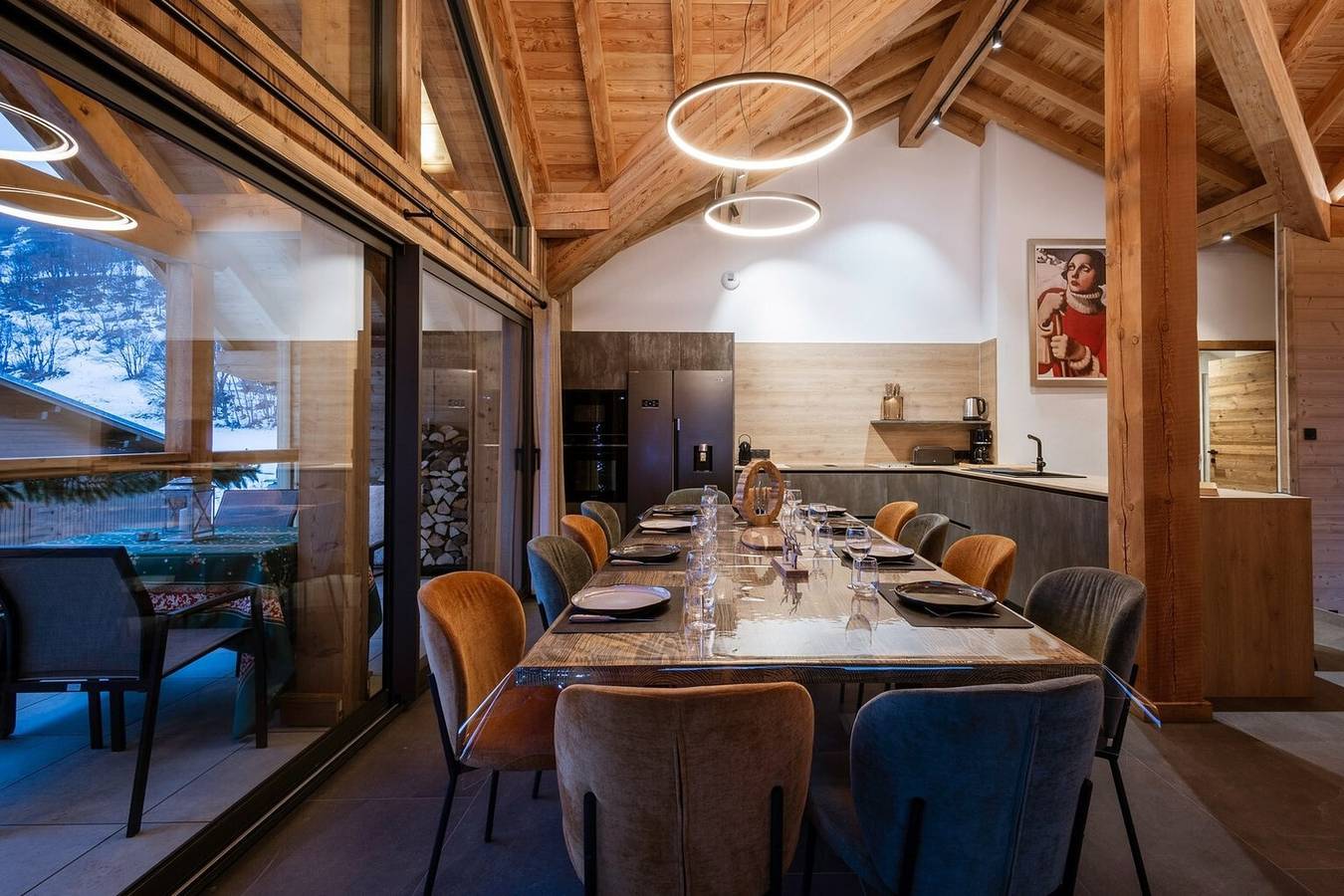 Chalet '-Spa Le Cervin' mit Bergblick, privater Terrasse und Wi-Fi in Valloire, Region Saint-Jean-de-Maurienne