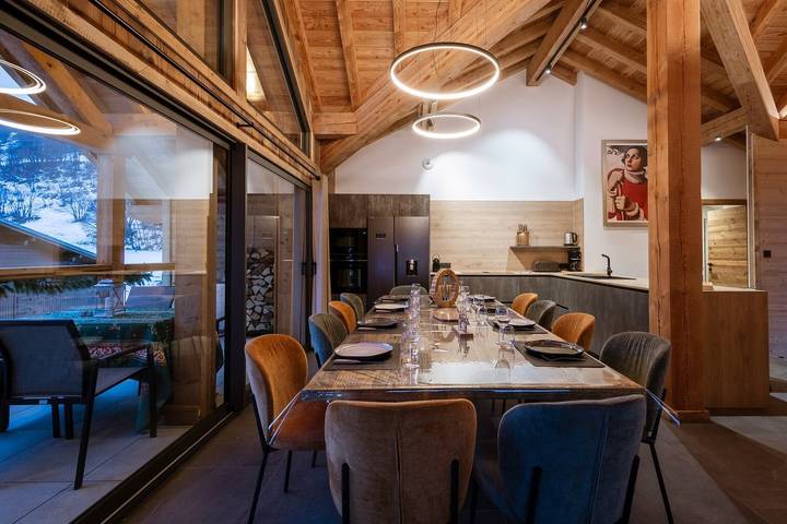 Chalet '-Spa Le Cervin' mit Bergblick, privater Terrasse und Wi-Fi in Valloire, Region Saint-Jean-de-Maurienne