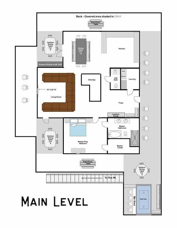 Vacation rental for 23 people, with hot tub and yard in Hocking Hills