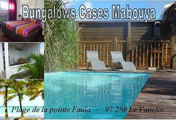 Gîte pour 3 personnes, avec piscine et jardin dans Pointe Faula