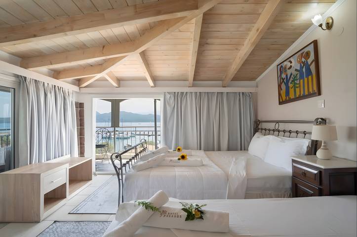 Chambre « Double 116 » avec terrasse partagée, Wi-Fi et climatisation in Nikiana, Alexandros
