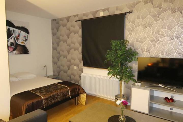 Ferienwohnung für 3 Personen, mit Balkon und Ausblick in Karlshamn