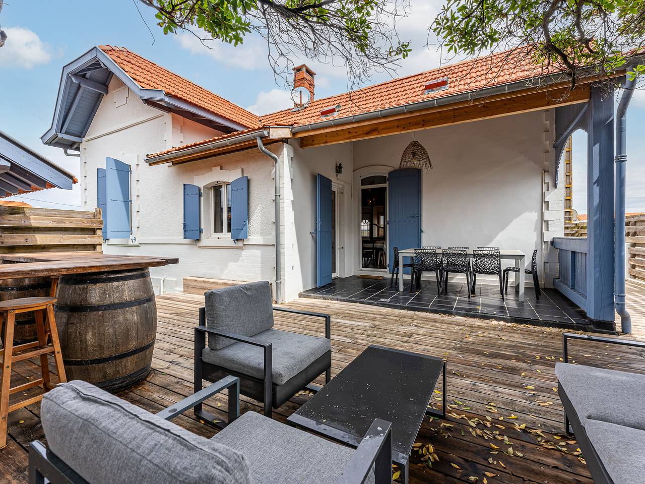 Maison avec jardin clos, proche océan et centre, Wifi, 7 pers, clim, plancha, non-fumeur in Biscarrosse Plage, Biscarrosse