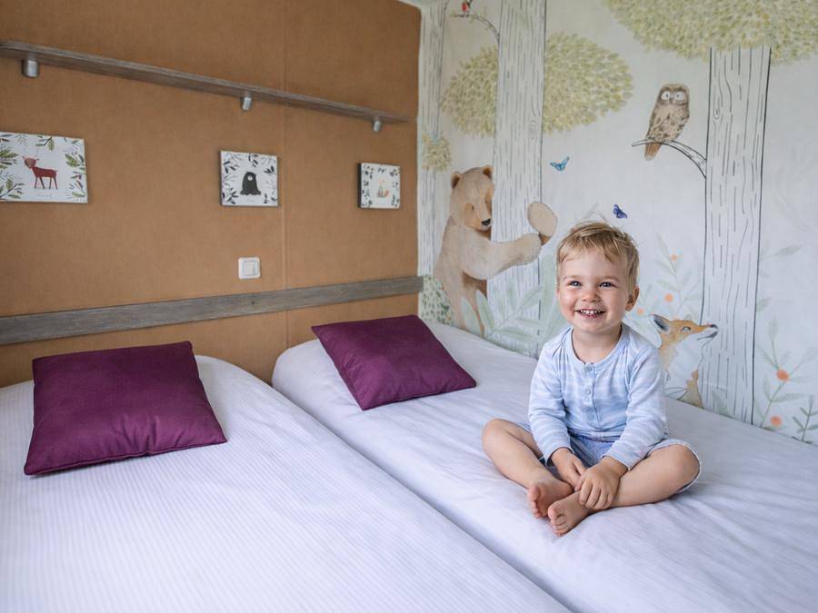 Hôtel & Camping Le Moulin de la Brevette - Stacaravan 6 personen - Gezellig huisje in Montbellet, Mâcon en omgeving