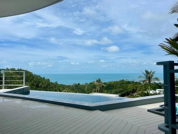 Casa de vacaciones para 4 personas, con vistas además de piscina y terraza en Koh Samui