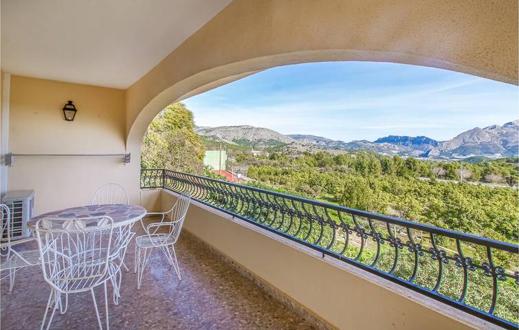 Apartamento con vistas al mar: Parking, A/C, Piscina y Terraza in Polop de la Marina, Costa Blanca