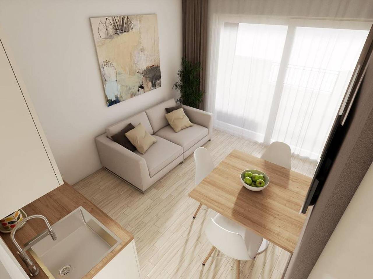 Geheel appartement, Vakantieappartement voor 2 personen met balkon in Kampor, Rab