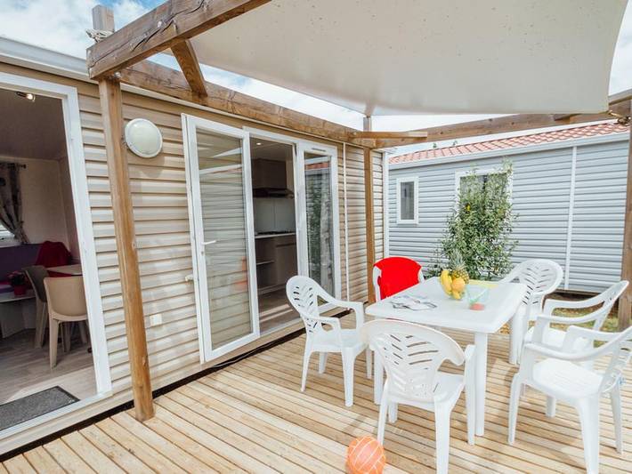Camping Le Mas des Lavandes - Mobilheim 6 personen - Classic 3 Zimmer S - nicht klimatisiert in Sérignan, Mittelmeerküste (Frankreich)