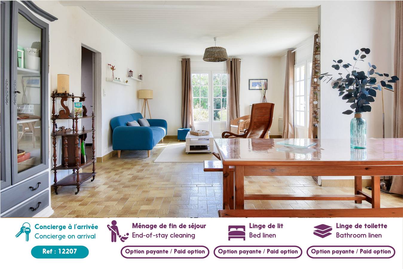 Maison pour 7 à 900m de la plage avec jardin in Barbâtre, Noirmoutier