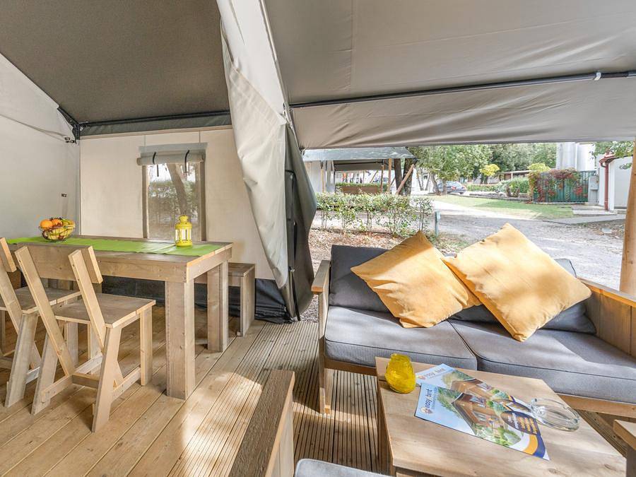 Naturist Camping Solaris - Tenda in tela e legno 5 persone - Naturista Solaris - Tenda Safari Comfort in Lanterna, Torre-Abrega