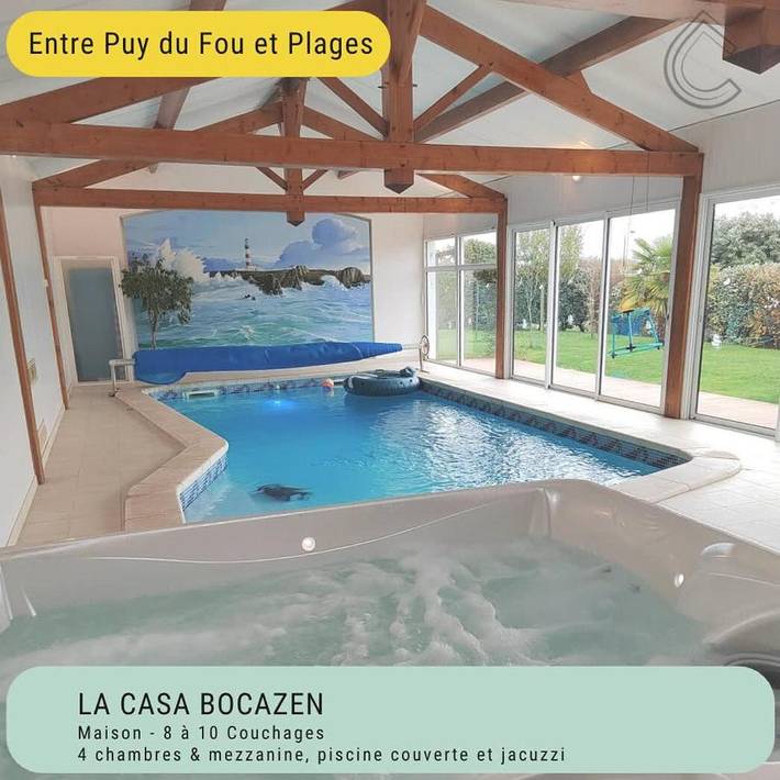 Maison de vacances pour 10 personnes, avec jacuzzi et piscine, adapté aux familles