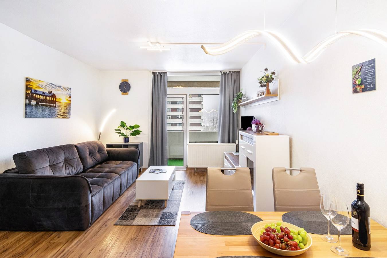 Appartement entier, Appartement "Harz Mit Elan" avec vue sur les montagnes, balcon et Wi-Fi in Bad Harzburg, Harzvorland