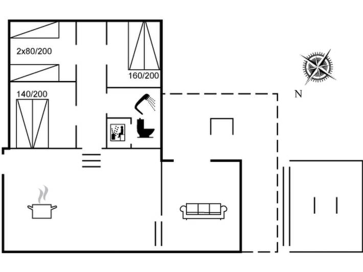 Ferienhaus für 6 Personen, mit Terrasse und Sauna, mit Haustier in Kjul Strand - 2