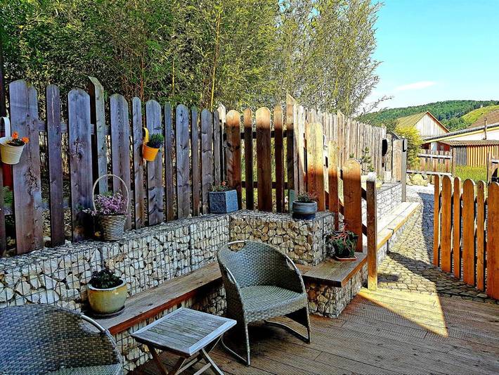 Ferienwohnung für 3 Personen, mit Terrasse und Ausblick in Unterweid