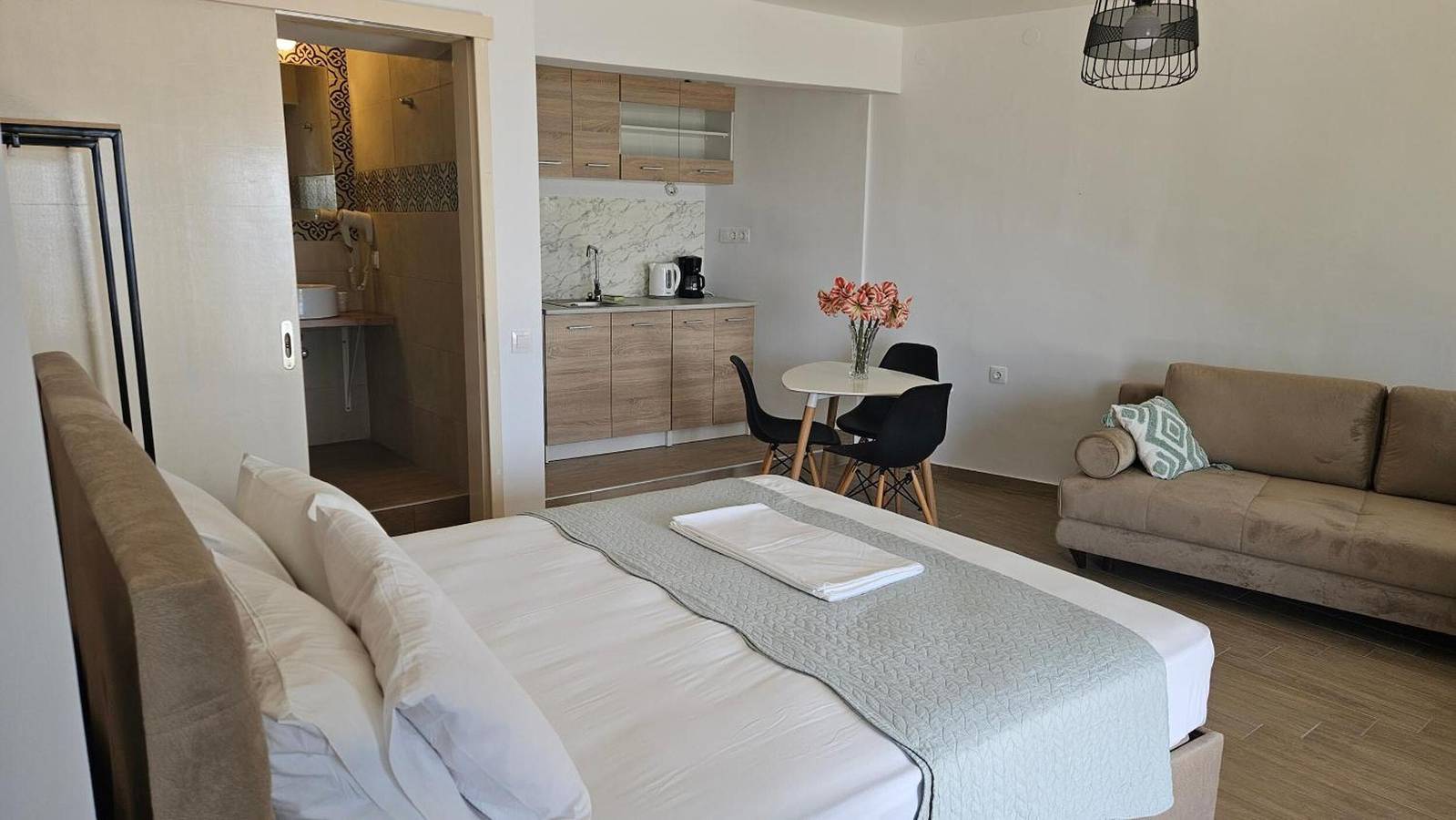 Bed & Breakfast „Studio Room Sea View“ mit Meerblick, Wlan und Klimaanlage in Agia Galini, Rethymno und Umgebung