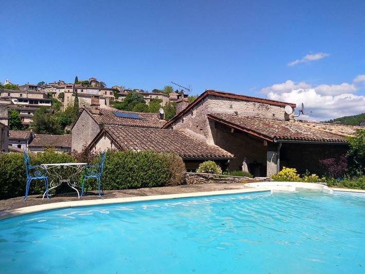 Location de vacances pour 7 personnes, avec vue ainsi que jardin et piscine, animaux acceptés à Bruniquel - 2