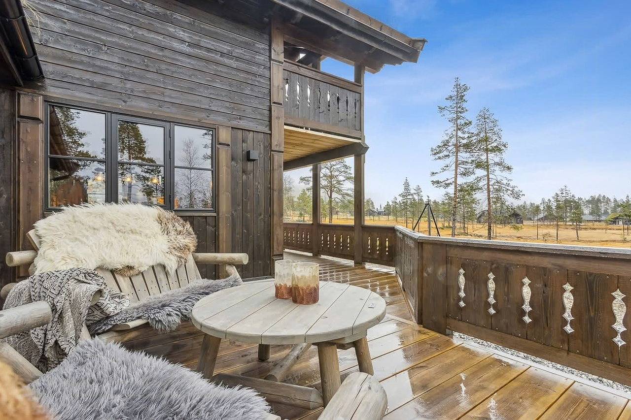 Gemütliche Hütte mit Sauna in Flå in Flå