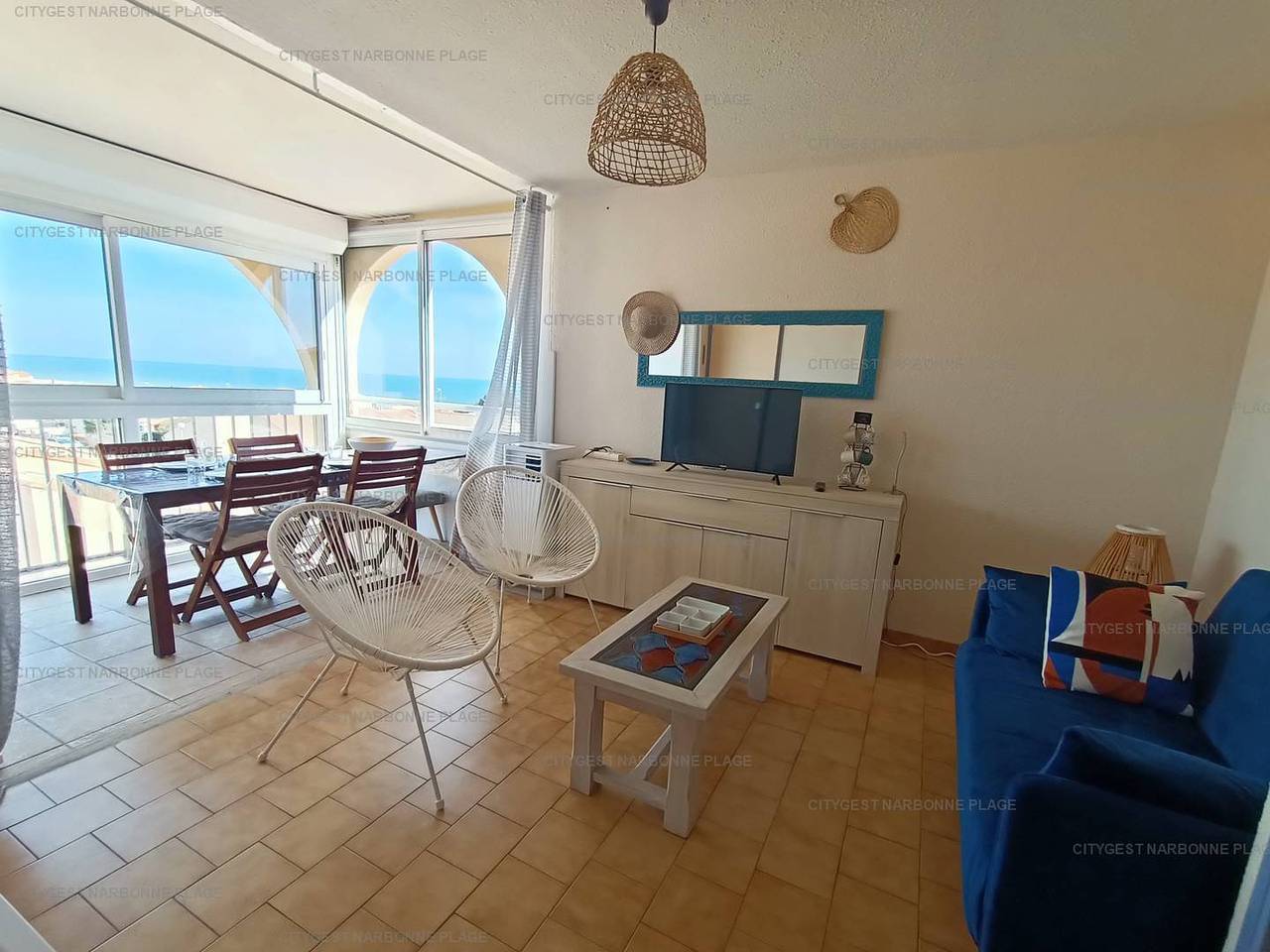 Appartement de vacances entier, Horizon Infini : Vue Mer à 180°, Piscine & Wifi 5Lhsp138 in Saint Pierre la Mer, Fleury