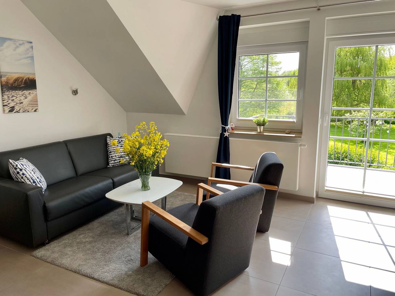 Apartamento entero, Moderne 3-Zimmer Maisonettewohnung in der Natur in Lancken-Granitz, Rügen