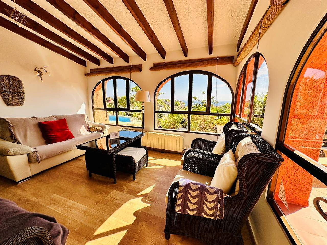 Villa mit privatem Pool, Klimaanlage und Meerblick in Benitachell in La Cumbre del Sol, Poble Nou de Benitatxell