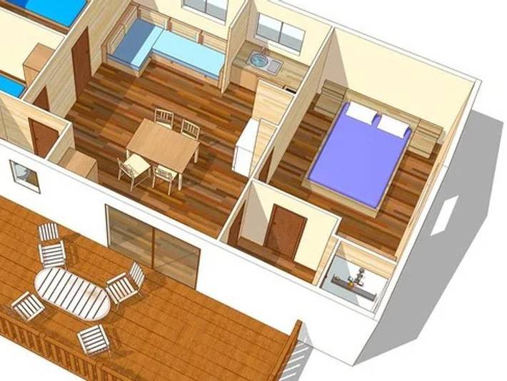 Bungalow für 6 Personen, mit Sauna und Kinderpool in Languedoc-Roussillon - 4