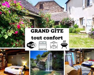 Gîte pour 12 personnes, avec jardin et vue à Luc-la-Primaube