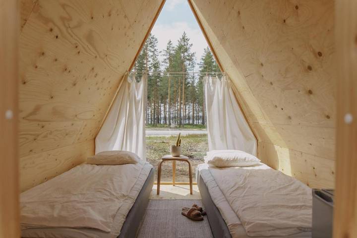 Camping voor 2 personen, met sauna en terras in Finland