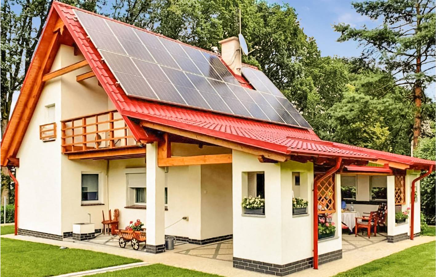 Ferienhaus für 4 Personen mit Terrasse in Niederschlesien