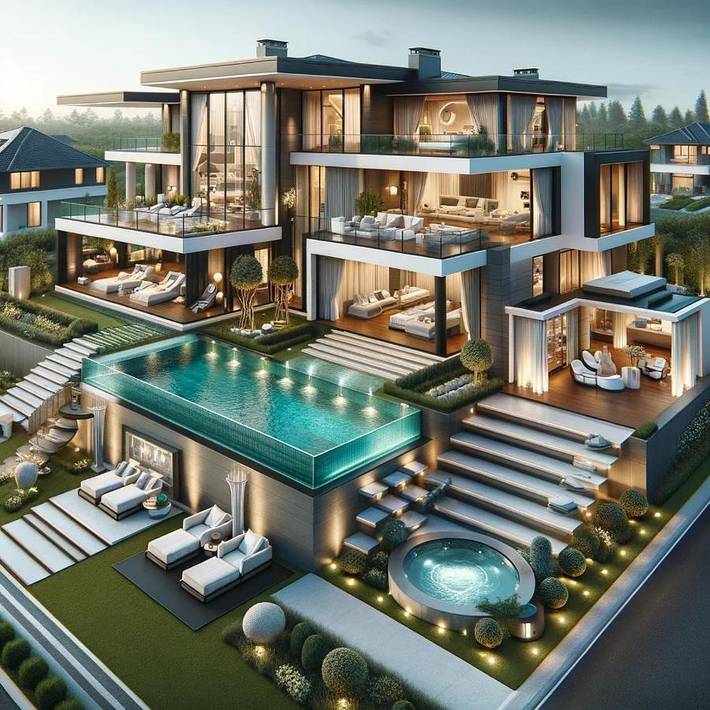 Maison de vacances pour 17 personnes, avec Balcon et Jacuzzi ainsi que Terrasse et Piscine à Vanves