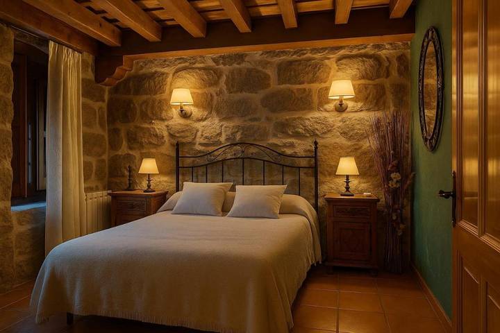 Casa rural para 5 personas, con vistas al lago y vistas además de piscina para niños y piscina, Se admiten mascotas en Navaluenga
