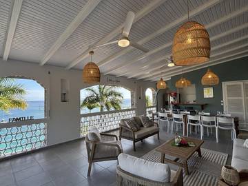 Location de vacances pour 17 personnes, avec jardin et vue dans Grande Anse d'Arlet