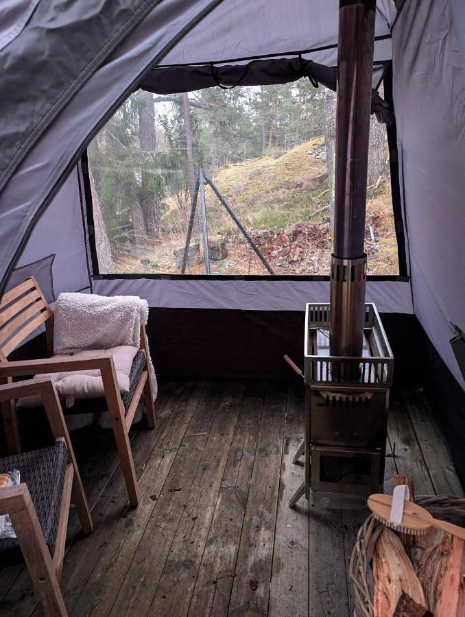 Ferienhaus für 5 Personen, mit Terrasse und Sauna sowie Ausblick