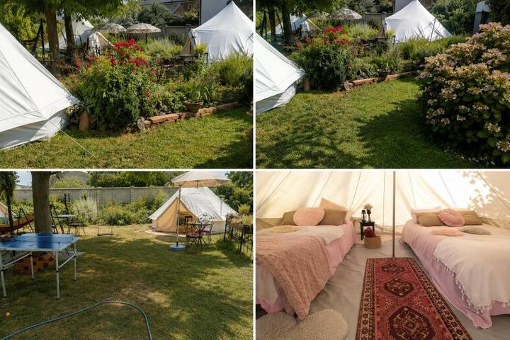 Camping für 2 Personen, mit Terrasse und Garten sowie Pool und Ausblick in Ljubljana