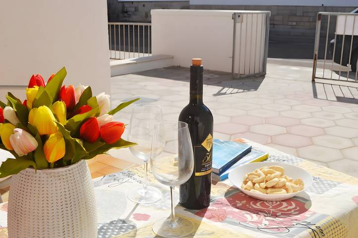 Casa vacanze 'Mizu Per 4 A San Foca' con giardino privato in Lido Solemar, Melendugno