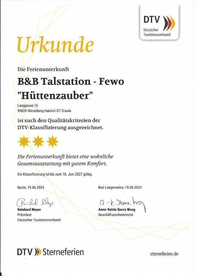 Ganze Wohnung, B&B Talstation Ferienwohnung für 2 Personen in Hörselberg-Hainich, Hainich