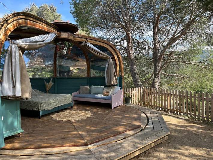 Tente pour 4 personnes, avec vue et jardin dans les Pyrénées-Orientales - 4
