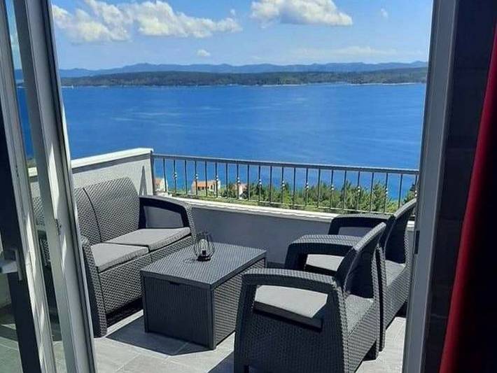Ferienwohnung für 4 Personen, mit Meerblick auf Hvar