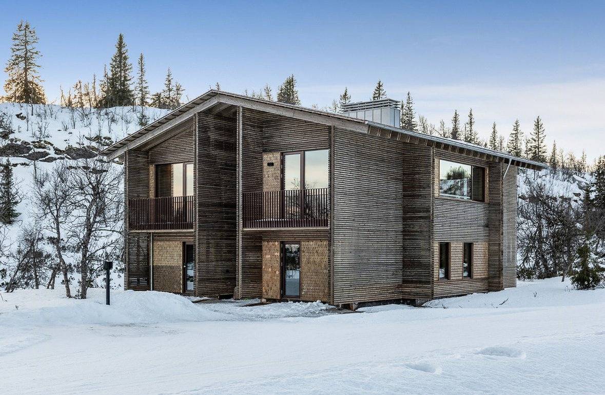 Architektonisch gestaltete Berghütte im Skigebiet Kvitfjell in Kvitfjell, Ringebu