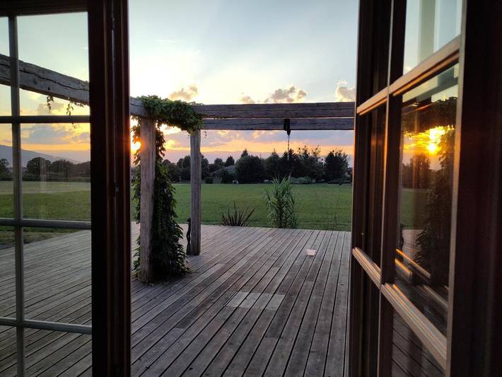 Location de vacances pour 4 personnes, avec vue et jardin à Fillinges