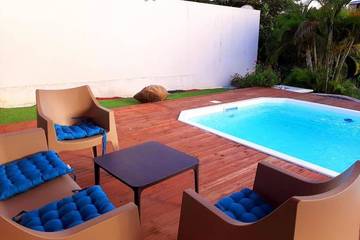Gîte pour 4 personnes, avec piscine ainsi que vue et jardin à Goyave (Guadeloupe)