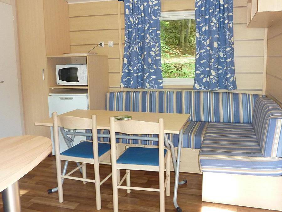 Camping Les Cruses - Mobilheim 6 personen - Grand Confort in Ribes, Parc naturel régional des Monts d'Ardèche