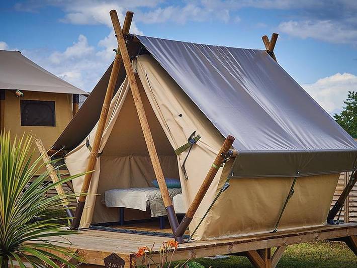 Camping Le Pont - Tienda de lona y madera 2 personas - Tienda de campaña - Moorea in Rivière-sur-Tarn, Parc naturel régional des Grands Causses