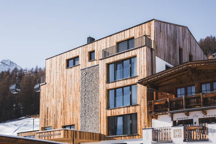 Hütte für 4 Personen, mit Sauna und Pool sowie Terrasse, mit Haustier in Sölden (Österreich)