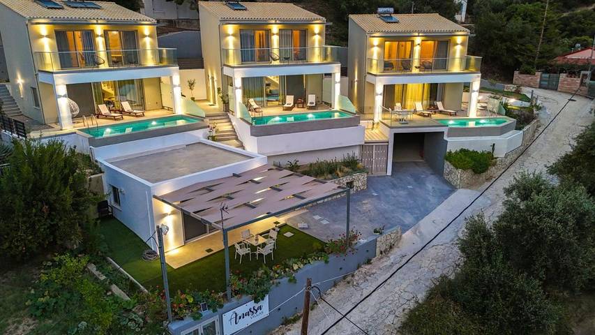 Villa für 6 Personen, mit Pool und Ausblick sowie Garten in Parga