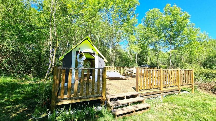 Tente pour 2 personnes, avec terrasse ainsi que vue et jardin en Pyrénées-Atlantiques - 3
