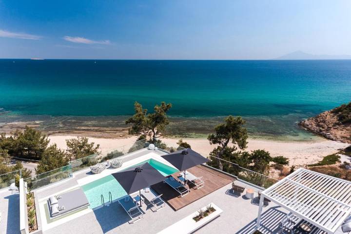 Ferienhaus für 2 Personen, mit Balkon und Terrasse sowie Whirlpool und Garten auf Thassos