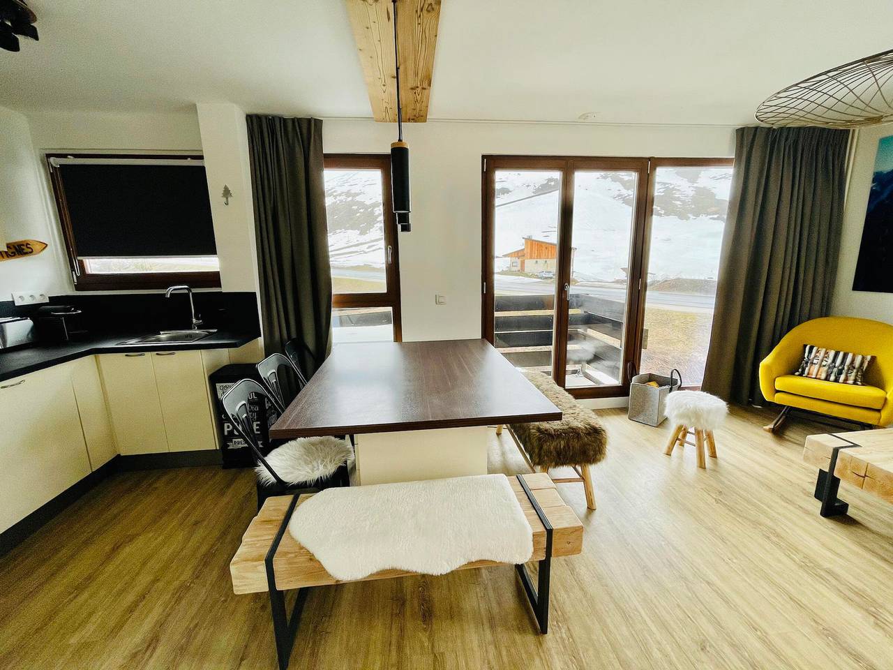 Appartement entier, Moderne 3 pièces calme pour 4-5 personnes avec wifi à Tignes in Tignes, Parc National de la Vanoise