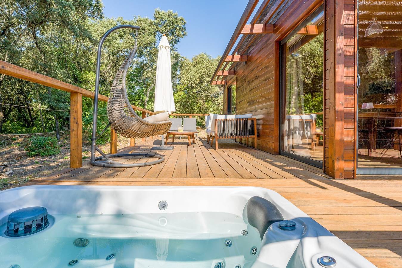 Casa de férias 'Lodge Exotique 1 - Mas De Rey' com terraço privado, Wi-Fi e ar condicionado in Arpaillargues-et-Aureillac, Nimes (Região)