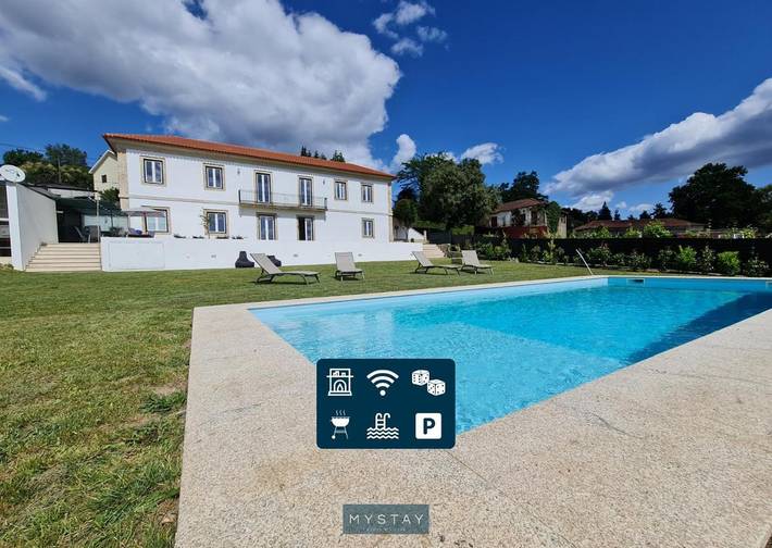 Casa de vacaciones para 8 personas, con piscina además de vistas y jardín en Cabeceiras de Basto (Cidade)