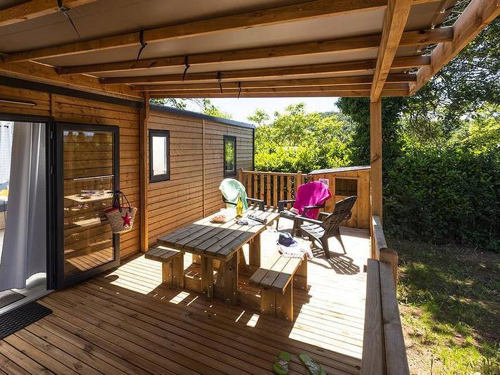 Camping Sites et Paysages - Le Ventoulou - Mobilheim 4 personen - Cottage P'tit Quercynois - Zugang für Behinderte in Thégra, Regionaler Naturpark Causses du Quercy